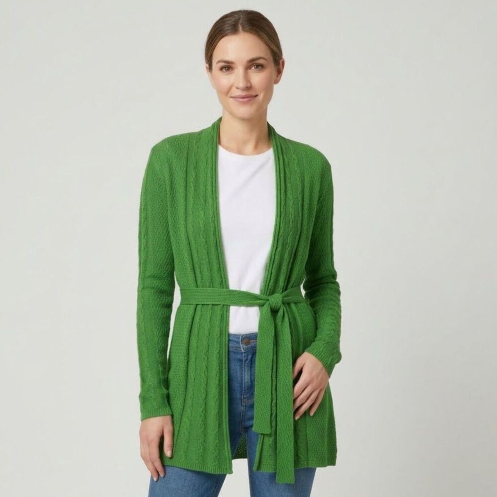 Knitted & Knotted | Linen Blend Tie Cardigan Small Bohemian Fairy Goblincore